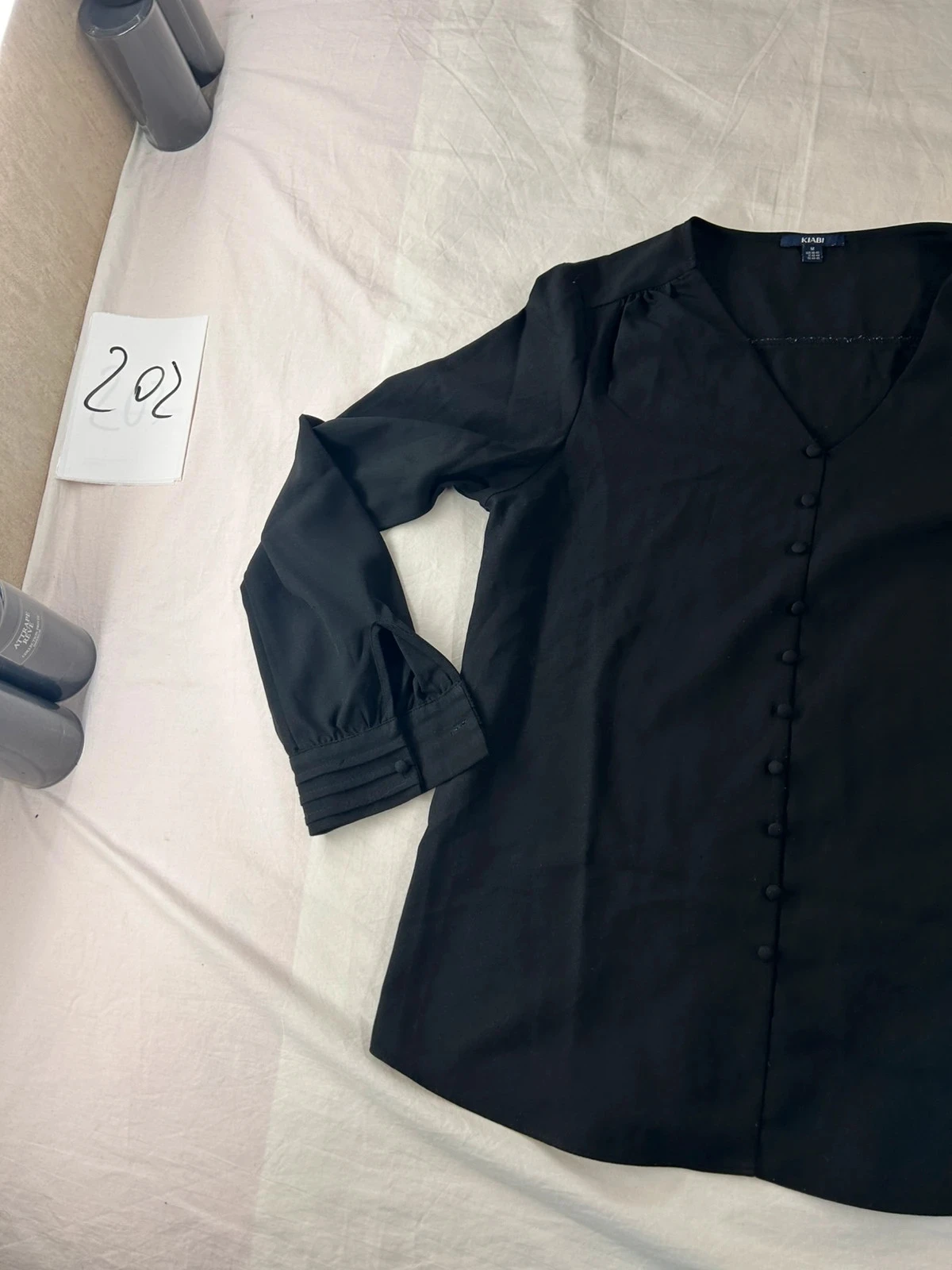 Zwarte lange mouw blouse Kiabi – photo 2